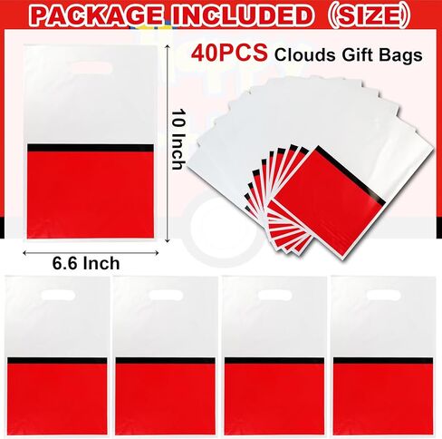 YAHEBODT 40pcs Cartoon Animation Goodie Bags,Cartoon Candy Gift Bags 10inch*6.6inch with Handles Party Favor Bags for Kids,Baby Shower Birthday Party Decoration Supplies in Saudi Arabia