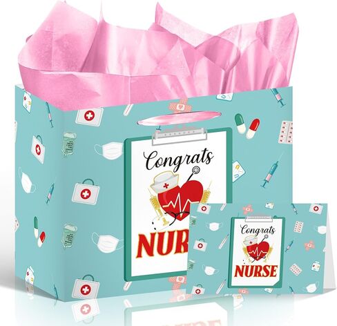 Wxiben Paris Themed Party Decorations - Eiffel Tower Gift Bag, Pink Flower Party Favor Wrapping Bag with Handle Tissue Paper Greeting Card, Birthday Baby Shower Decor Supplies for Women Girls in Kuwait