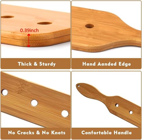 14 inch Bamboo Paddle Lightweight Durable Smooth Surface with Air Flow Holes Unfinished Wooden Paddles 2 Pieces in Saudi Arabia