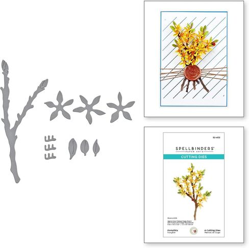قوالب Spellbinders S2-402 Forsythia المحفورة من مجموعة حديقة الطبيعة النباتية بقلم سوزان تيرني كوكبيرن in Saudi Arabia