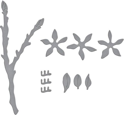 قوالب Spellbinders S2-402 Forsythia المحفورة من مجموعة حديقة الطبيعة النباتية بقلم سوزان تيرني كوكبيرن in Saudi Arabia
