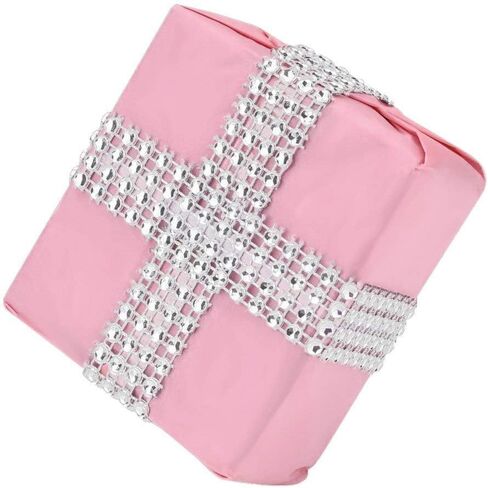 8 Row 10Yard Silver Diamond Rhinestone Mesh Ribbon Bling Bling Wrap Bulk for Wedding Cakes Birthday Decorations Baby Shower Events Party Supplies, Arts (8 Row Silver 1pcs) in Saudi Arabia