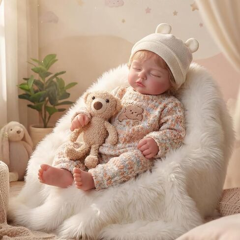BABESIDE Lifelike Reborn Baby Dolls Girl for Kids & Grandkids Aged 3+ Years 17 Inch Cute Soft Vinyl Realistic Baby Doll with Complete Accessories ASTM F963 and EN71 Safety Standards in Saudi Arabia