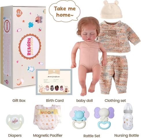 BABESIDE Lifelike Reborn Baby Dolls Girl for Kids & Grandkids Aged 3+ Years 17 Inch Cute Soft Vinyl Realistic Baby Doll with Complete Accessories ASTM F963 and EN71 Safety Standards in Saudi Arabia