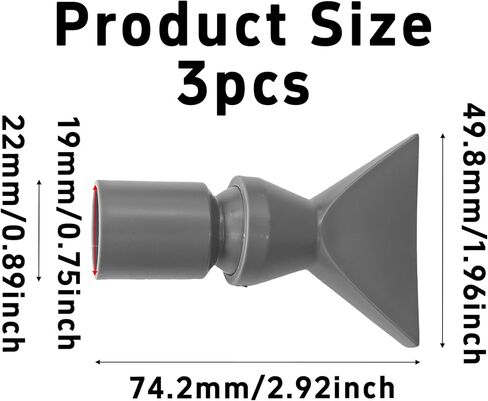 3PCS 22mm Dark Gray Aquarium Nozzle, Plastic Water Outlet Return Pipe for Fish Tank, Adjustable Pump Duckbill Nozzles, Universal Plumbing Fitting for Aquarium Circulation Systems in Kuwait