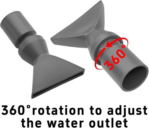3PCS 22mm Dark Gray Aquarium Nozzle, Plastic Water Outlet Return Pipe for Fish Tank, Adjustable Pump Duckbill Nozzles, Universal Plumbing Fitting for Aquarium Circulation Systems in Kuwait