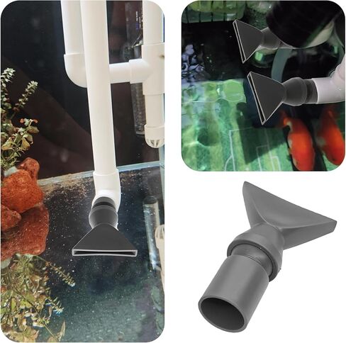 3PCS 22mm Dark Gray Aquarium Nozzle, Plastic Water Outlet Return Pipe for Fish Tank, Adjustable Pump Duckbill Nozzles, Universal Plumbing Fitting for Aquarium Circulation Systems in Kuwait