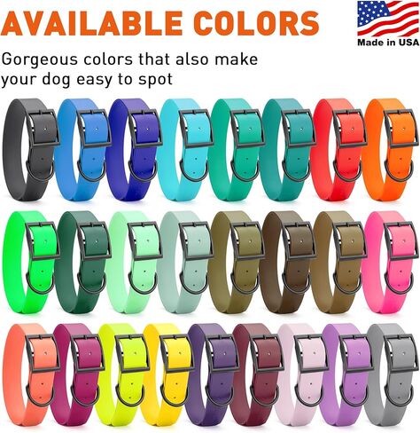 Dogline Biothane Waterproof Dog Collar Strong Coated Nylon Webbing with Black Hardware Odor- Proof for Easy Care Easy to Clean High Performance Fits Small Medium or Large Dogs, Passionfruit Pink in Saudi Arabia