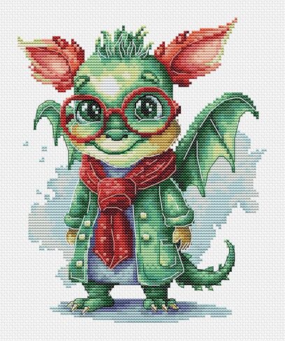 Luca-S Cross Stitch Kit The Elegant Dragon, B1407, Counted Cross Stitch Kit for Adults, Needlecraft and Embroidery Kit in Saudi Arabia