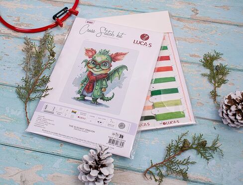 Luca-S Cross Stitch Kit The Elegant Dragon, B1407, Counted Cross Stitch Kit for Adults, Needlecraft and Embroidery Kit in Saudi Arabia