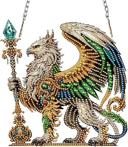 Auremi Moon Sun Diamond Art Pendant Kits,5D Diamond Art Diamond Painting Hanging Kits,DIY Special Shaped Diamonds Painting Suncatcher Pendant Kit for Adults for Gift Wall Home Decor in Saudi Arabia