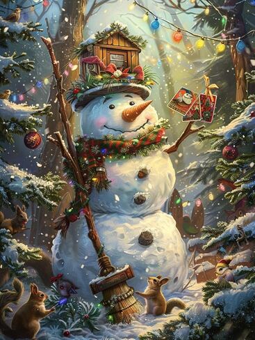 Zlinnar Christmas Diamond Painting Kits-Santa Claus Diamond Art for Adults Beginners DIY 5D Round Full Drill Painting with Mosaic Art Crafts Kits Home Wall Decor 12×16 Inches in Saudi Arabia
