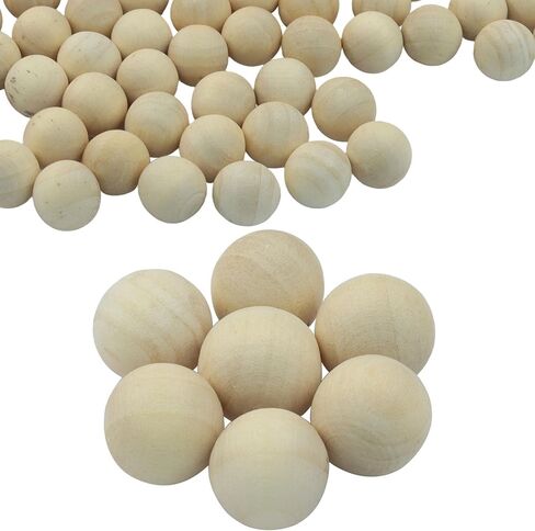 120 Pack 0.4 Inch/ 10mm Small Natural Wooden Balls Unfinished Round Wood Craft Spheres for DIY Projects, Arts and Crafts, Decoration in Saudi Arabia