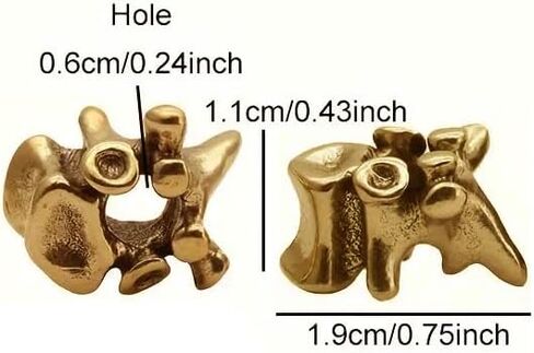 Ximimark 4pcs النحاس العمود الفقري حبة سحر لسوار Paracord، EDC سكين البقاء على قيد الحياة ملحق الحبل، DIY صنع المجوهرات الخرز، سلسلة المفاتيح قلادة معدنية، موضوع شخصية حبة الحرفية الزخرفية، لا الطلاء in Saudi Arabia