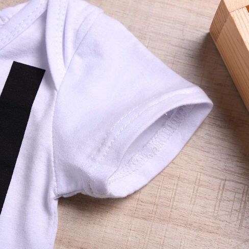 3 قطع الوليد بيبي بوي بنات بووتي خطابات رومبير البدلة + شارب طويل بانت + قبعة طفل Playsuit منامة in Kuwait