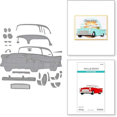 Spellbinders S4-1444 Classic Car Etched Dies from The Classic Road Legends Collection by Mindy Eggen in Saudi Arabia