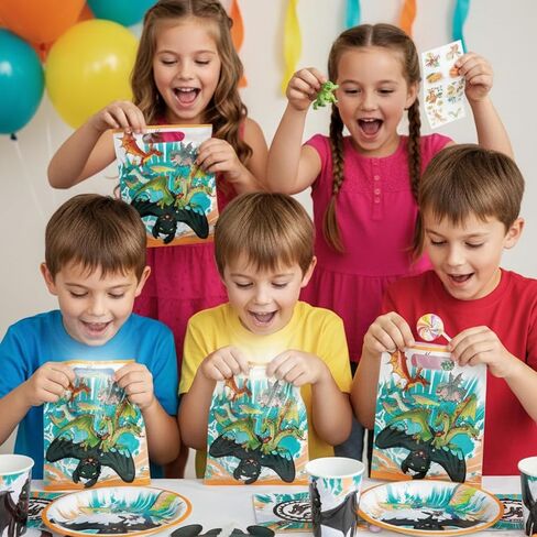Unique How to Train Your Dragon Goodie Bags - 16 Count - Party Favor Bags - Birthday Party Supplies & Decorations - Officially Licensed - includes Checklist in Saudi Arabia