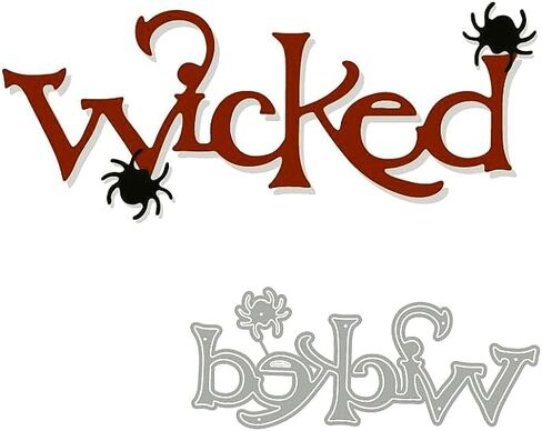 1 Pcs Halloween Spider Metal Cutting Dies,Wicked Letter Word Die Cuts,DIY Scrapbooking Artist Cutting Dies Stencil Template Molds for DIY Card Making Embossing Photo Decorative in Saudi Arabia