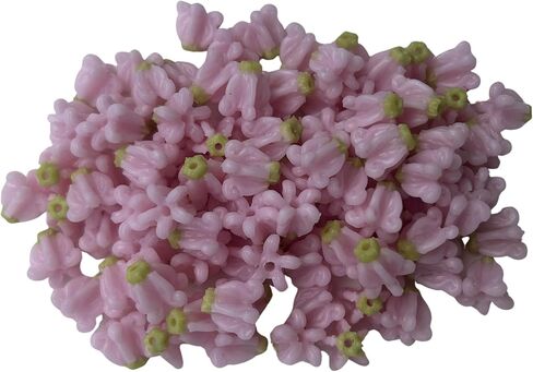 100 PCS Medium Light Pink Crown Flower Clay Beads (06) for Jewelry Making DIY Craft Supplies 14 mm in Saudi Arabia