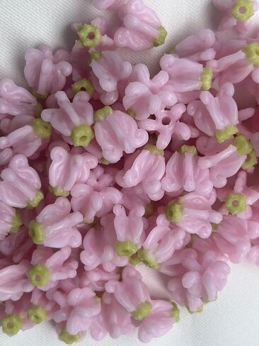 100 PCS Medium Light Pink Crown Flower Clay Beads (06) for Jewelry Making DIY Craft Supplies 14 mm in Saudi Arabia