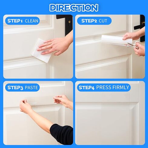 Door Protector from Dog Scratching, 51.2" x 8.2" Cat Scratch Door Frame,Adhesive Protector for Dogs, Anti Dog Scratch Door Guard Clear【3 Pack 】 in Saudi Arabia