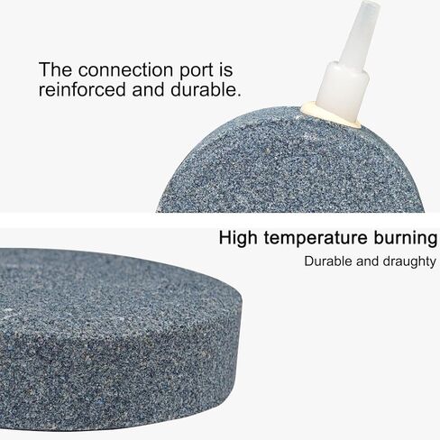 أحجار هواء لحوض السمك 1.5 بوصة، 10 عبوات من حجر فقاعات خزان الأسماك، موزع فقاعات مهوية، ملحقات مضخة هواء نانو، على شكل قرص in Kuwait