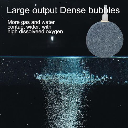 أحجار هواء لحوض السمك 1.5 بوصة، 10 عبوات من حجر فقاعات خزان الأسماك، موزع فقاعات مهوية، ملحقات مضخة هواء نانو، على شكل قرص in Kuwait