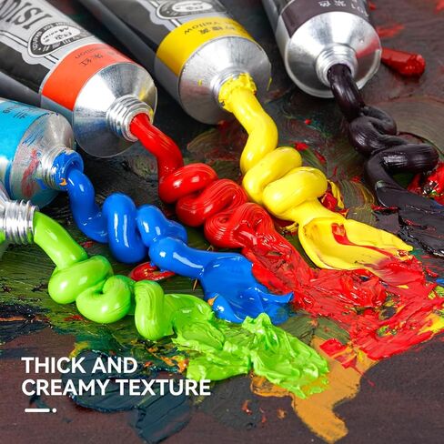 LIGHTWISH Oil Paint Set, Professional Fast-Drying Art Supplies,40ml x 21 Vibrant Colors + 3 Titanium White Tubes, Non-Toxic Great Lastfastness for Artists and Beginners in Saudi Arabia