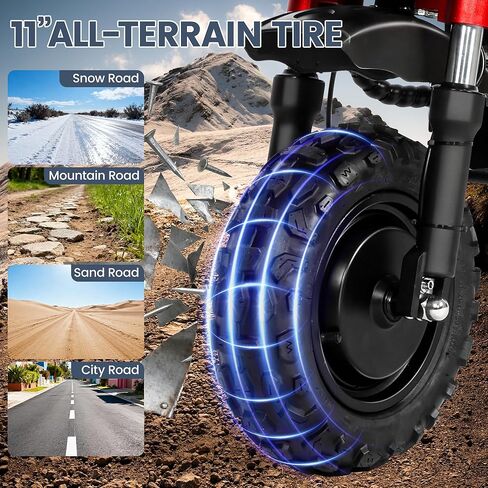 T/TAN 5600W Dual Motor Electric Scooter for Adults - UP to 50MPH, 45 Miles Range，Featuring 48V 26Ah Battery，500LBS Capacity - 11-Inch Off-Road Tires，Electric Scooter with seat，Removable Seat in Saudi Arabia