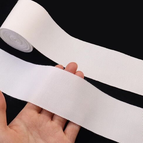 White Petersham Ribbon 2 Inch 6 Yards Vintage Ribbon for Millinery Hat Craft in Saudi Arabia