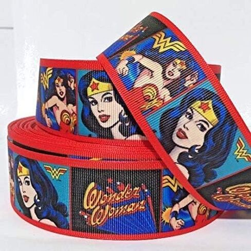 Grosgrain Ribbon 1.5" Heroine Hero Cartoon Printed Per Yard in Saudi Arabia