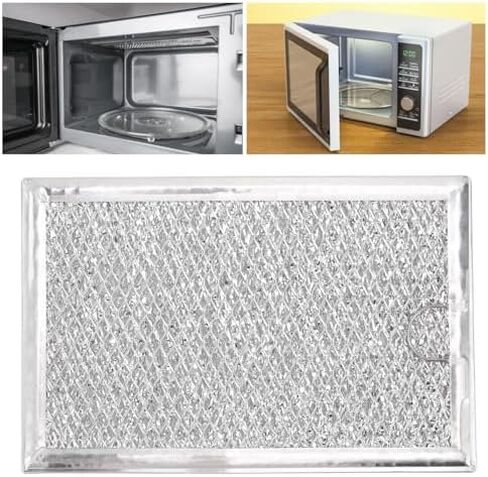 Microwave Grease Filter, Aluminum Mesh Screen Grease Filter Range Hood Vent Filter 7.6x5.0x0.1in Compatible with WB02X35491 WB6X10359 WB02X32793 WB02X25388 in Saudi Arabia