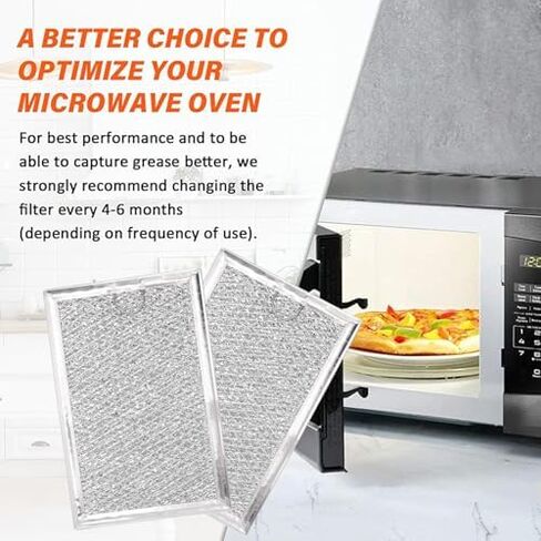 Microwave Grease Filter, Aluminum Mesh Screen Grease Filter Range Hood Vent Filter 7.6x5.0x0.1in Compatible with WB02X35491 WB6X10359 WB02X32793 WB02X25388 in Saudi Arabia