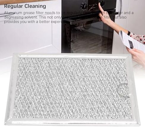 Microwave Grease Filter, Aluminum Mesh Screen Grease Filter Range Hood Vent Filter 7.6x5.0x0.1in Compatible with WB02X35491 WB6X10359 WB02X32793 WB02X25388 in Saudi Arabia