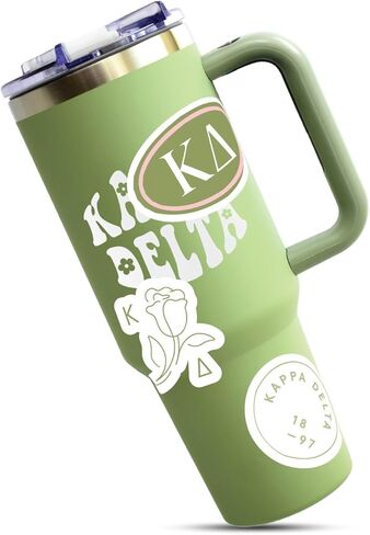 Kappa Delta Sticker Sheet - Brand Focus Vinyl Sorority Stickers with Officially Licensed Designs, Removable Adhesive, 7 Stickers per Sheet, by Sorority Shop in Saudi Arabia