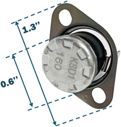 2Pcs Thermostat KSD1 160/0 Thermal Cut-Off Switch Temperature Control Switch Compatible with G-E Microwave Oven Compatible with Ken-More Replace KSD201 160/0 5304509469 5304464073 5304478919 in Saudi Arabia