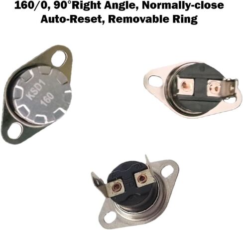 2Pcs Thermostat KSD1 160/0 Thermal Cut-Off Switch Temperature Control Switch Compatible with G-E Microwave Oven Compatible with Ken-More Replace KSD201 160/0 5304509469 5304464073 5304478919 in Saudi Arabia
