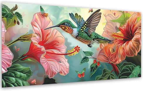 VAIIEYO 5D Special Shape Tiger Diamond Art Kits for Adults, Diamond Painting Animal, Diamond Painting Kit for Beginner, Drill Crystal Rhinestone Craft Canvas for Home Wall Decor Gift 12x24 inch in Saudi Arabia