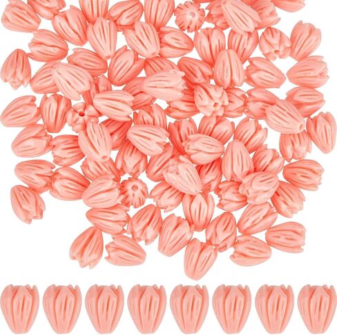 SUNNYCLUE 1 Box 100Pcs Flowers Beads Light Yellow Flower Beads Bulk Synthetic Coral Jasmine Beige Dyed 3D Carved Spacers for Jewelry Making DIY Crafts Necklace Bracelet Rosaries Wedding Decors in Saudi Arabia