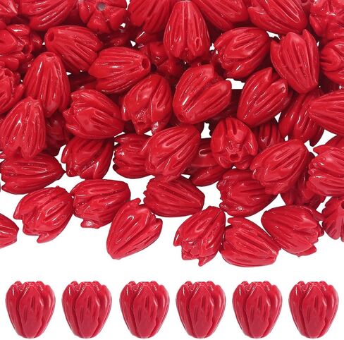 SUNNYCLUE 1 Box 100Pcs Flowers Beads Light Yellow Flower Beads Bulk Synthetic Coral Jasmine Beige Dyed 3D Carved Spacers for Jewelry Making DIY Crafts Necklace Bracelet Rosaries Wedding Decors in Saudi Arabia