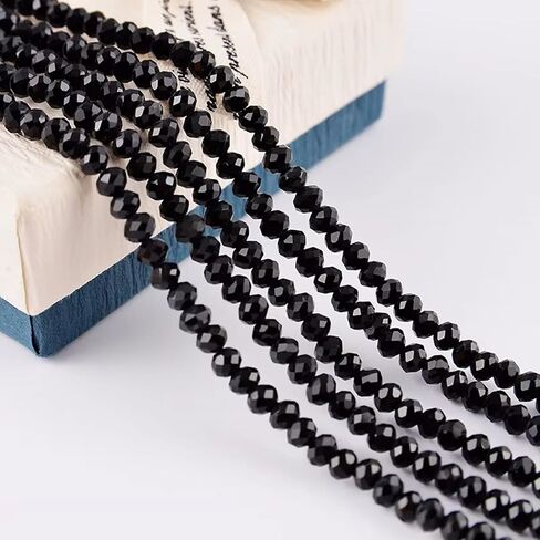 120PCS Briolette Crystal Glass Beads for Jewelry Making, 8mm Rondelle Faceted Crystal Beads for Crafts and Suncatchers (Crystal AB) in Saudi Arabia