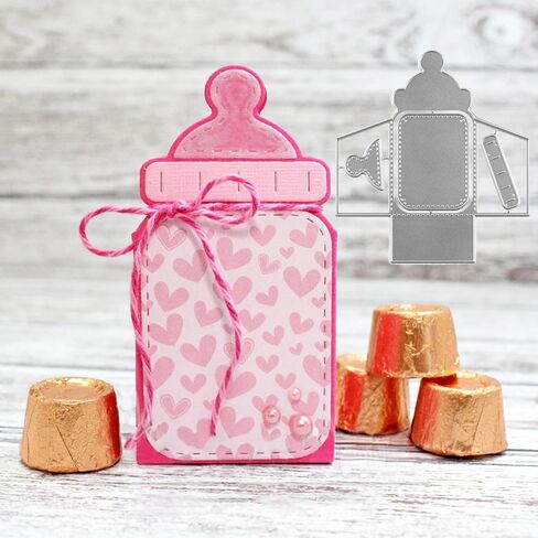 Feeding Bottle Metal Cutting Dies Baby Nursing Bottle Metal Dies for Card Making DIY Scrapbooking Milk Bottle Metal Die Cuts for Paper Crafting Handmade Crafts Baby's Bottle Cutting Dies Craft Project in Saudi Arabia