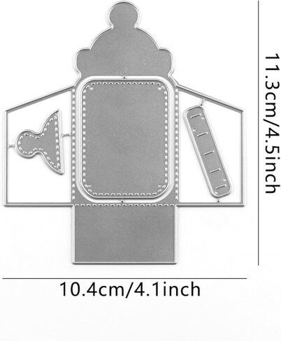 Feeding Bottle Metal Cutting Dies Baby Nursing Bottle Metal Dies for Card Making DIY Scrapbooking Milk Bottle Metal Die Cuts for Paper Crafting Handmade Crafts Baby's Bottle Cutting Dies Craft Project in Saudi Arabia