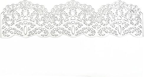 Scrapbooking Dies Compatible with Most Die-Cutting Machines, Lace Border Metal Cutting Template in Silver, 1 Piece for Paper Crafts, Invitations, Journals, and DIY Decor in Saudi Arabia
