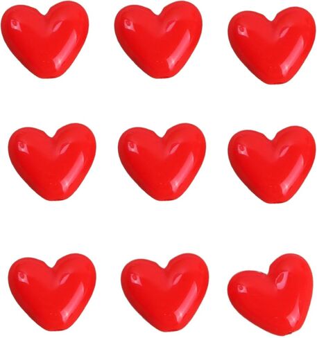 50 قطعة من الخرز الكريستالي الأكريليك على شكل قلب وردي شفاف لعيد الحب خرز سوار 12 مم فاصل فضفاض صغير مصنوع يدويًا على شكل قلب لصنع المجوهرات وقلادة DIY in Kuwait