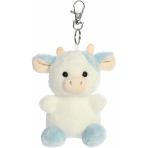 Aurora® Adorable Palm Pals™ Skyla Blueberry Cow™ Clip-On - Fun Collectible Plush for Kids and Adult Collectors - Perfect for Decorating Rooms and Birthday Gifts - Blue 4 Inches in Saudi Arabia