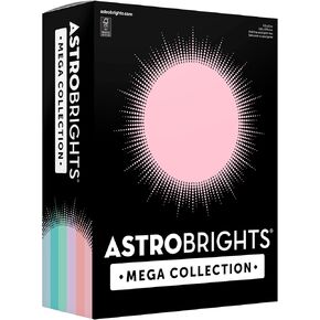 Astrobrights Mega Collection, Colored Cardstock, Unicorn Assortment, Expanded 6‑Colors, 324 Sheets, 65 lb/176 gsm, 8.5" x 11" - MORE COLORS, MORE SHEETS! (92060) in Kuwait