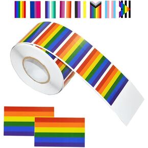 ملصقات ذاتية اللصق بعلم المتحولين جنسيًا مستطيلة الشكل من LGBTQ، مقاومة للماء للمسيرات والمناسبات (300 ملصق) in Kuwait