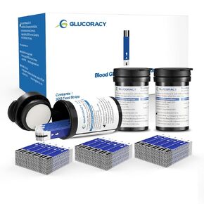 شرائط اختبار جلوكوراسي جلوكوراسي 300 قطعة G-425-2، اختبار جلوكوز الدم الذاتي لمرض السكري، لا يتطلب ترميز، يعمل فقط مع جهاز مراقبة سكر الدم جلوكوراسي G-425-2، 300 قطعة in Kuwait