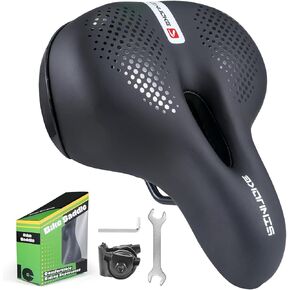 Bikeseatcushion ، مريح وسادة مقعد للدراجة ناعم مبطن مع مقاومة للماء الصدمات ل MTB جبل الدراجة دراجة دراجة الرجال الرجال والسيدات (11 "x7") in Kuwait